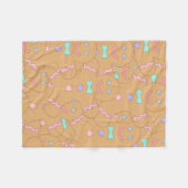 Couverture Polaire Jolie couleur Noël Gingerbread Homme Motif (Devant (Horizontal))