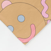 Couverture Polaire Jolie couleur Noël Gingerbread Homme Motif (Coin)