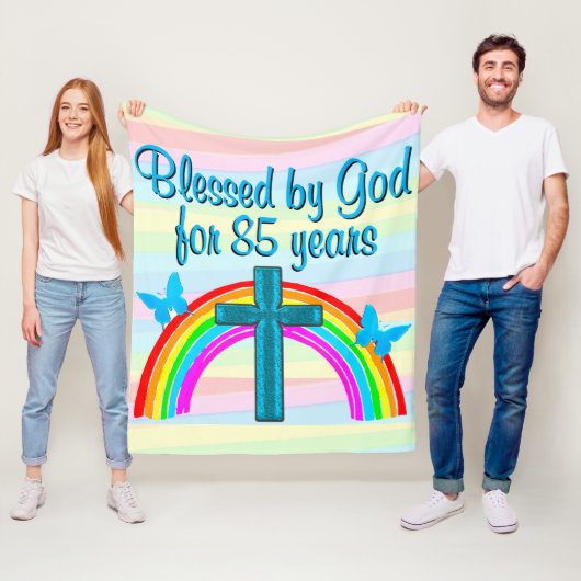 COUVERTURE POLAIRE JOLIE CROIX BLEUE 85E ANNIVERSAIRE (En situation)