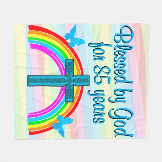 COUVERTURE POLAIRE JOLIE CROIX BLEUE 85E ANNIVERSAIRE (Devant (Horizontal))