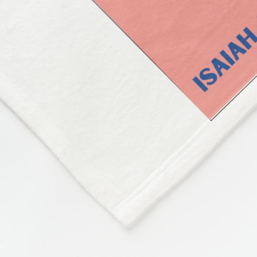 Couverture Polaire Jolie écriture enfants mémoire verset de la bible (Coin)