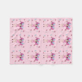 Couverture Polaire Jolie en rose Kawaii fille PinkyP (Devant (Horizontal))