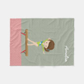 Couverture Polaire Jolie fille de gymnastique (Devant (Horizontal))