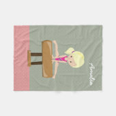 Couverture Polaire Jolie fille de gymnastique (Devant (Horizontal))