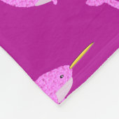 Couverture Polaire Jolie fille rose bébé Narwhal Patterned (Coin)