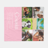 Couverture Polaire Jolie fille rose moderne amusant 6 Photo Cousin (Devant (Horizontal))