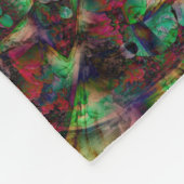 Couverture Polaire Jolie flambée de fleurs Abstraite (Coin)