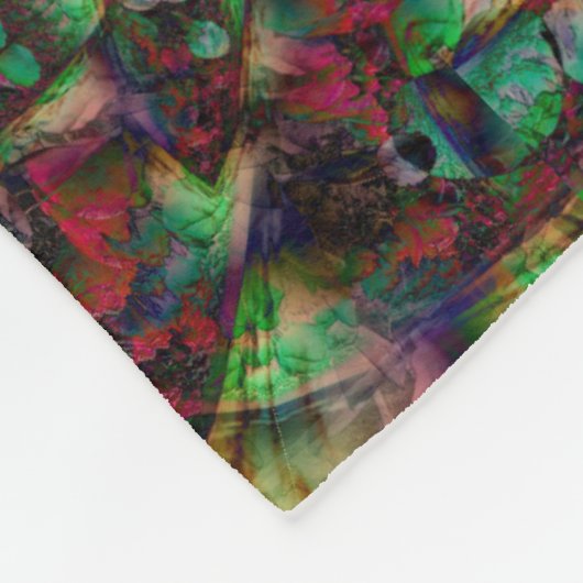 Couverture Polaire Jolie flambée de fleurs Abstraite (Coin)