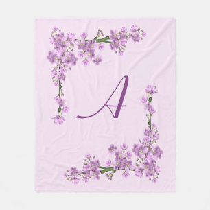 Couverture Polaire Jolie floraison de cerisiers roses