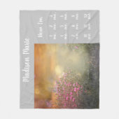 Couverture Polaire Jolie Floral Baby Milestones Gris Fleece Blanket (Devant)