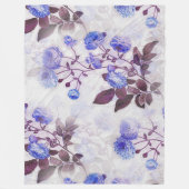 Couverture Polaire Jolie impression de fleurs violettes (Devant)