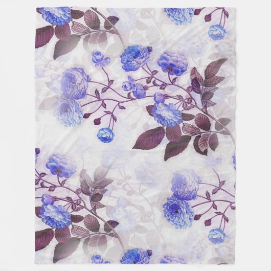 Couverture Polaire Jolie impression de fleurs violettes (Devant)