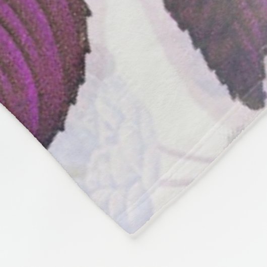 Couverture Polaire Jolie impression de fleurs violettes (Coin)