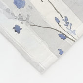 Couverture Polaire Jolie Lavande Fleurs Blanches Rayures Shower de Ma (Coin)