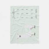 Couverture Polaire Jolie Llama Polka Dot Baby Milestone (Devant)