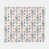 Couverture Polaire Jolie moderne coloré Amour et Coeurs Motif (Devant (Horizontal))