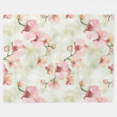 Couverture Polaire Jolie Orchidée rose (Devant (Horizontal))