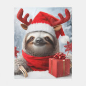 Couverture Polaire Jolie paresse de Noël (Devant)