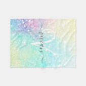 Couverture Polaire Jolie Parties scintillant Holographique Iridescent (Devant (Horizontal))