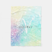 Couverture Polaire Jolie Parties scintillant Holographique Iridescent (Devant)