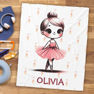 Couverture Polaire Jolie Petite Fille Ballerine