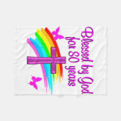 COUVERTURE POLAIRE JOLIE ROSE BÉNÉFICIÉE PAR DIEU PENDANT 80 ANS (Devant (Horizontal))