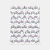 Couverture Polaire Jolie rose Princess Party Silver Tiara Crown (Devant)
