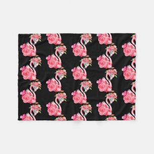 Couverture Polaire Jolie rose rêve fille bébé flamingo avec