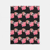 Couverture Polaire Jolie rose rêve fille bébé flamingo avec (Devant)