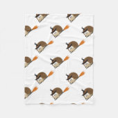 Couverture Polaire Jolie sorcière de hérisson (Devant)