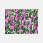 Couverture Polaire Jolie Tulipes pourpres Florale (Devant (Horizontal))