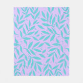 Couverture Polaire Jolies branches - turquoise et violet ado (Devant)