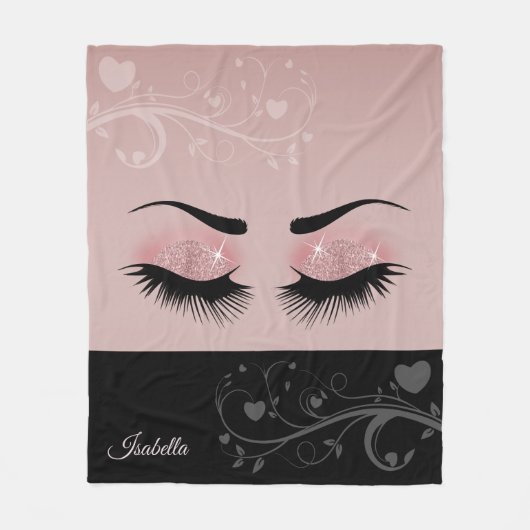 Couverture Polaire Jolies cils - Blush (Devant)