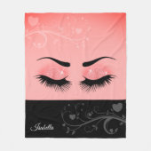 Couverture Polaire Jolies cils - Coral rose (Devant)