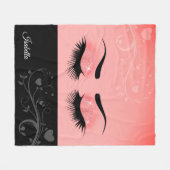 Couverture Polaire Jolies cils - Coral rose (Devant (Horizontal))