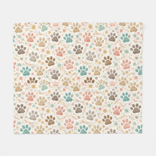 Couverture Polaire Jolies empreintes de pattes