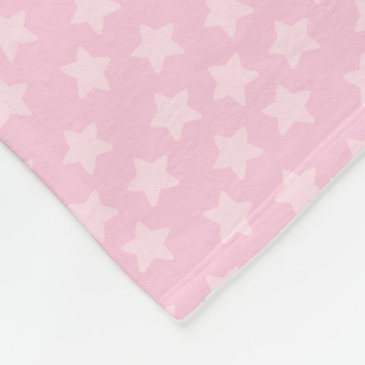 Couverture Polaire Jolies Étoiles Roses (Coin)