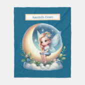 Couverture Polaire Jolies filles amoureux de fées ajouter le nom (Devant)