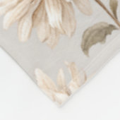 Couverture Polaire Jolies Fleurs Crème (Coin)