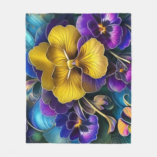 Couverture Polaire Jolies lampes d'art (Devant)