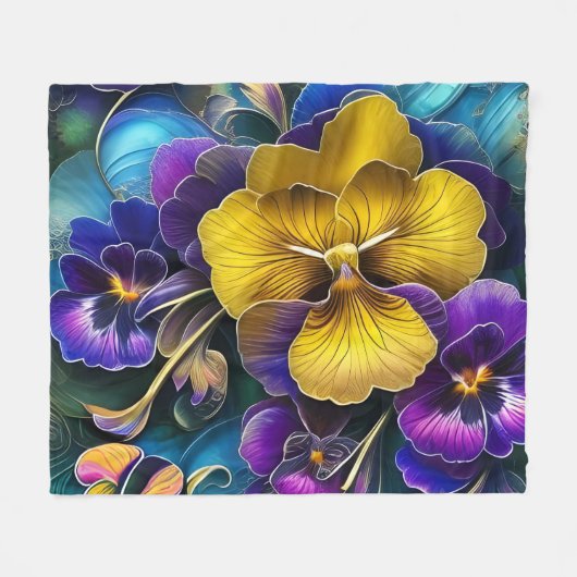 Couverture Polaire Jolies lampes d'art (Devant (Horizontal))