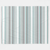 Couverture Polaire Jolies rayures grises aqua (Devant (Horizontal))