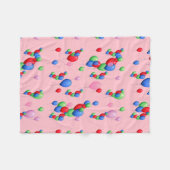 Couverture Polaire Jolis ballons sur le rose (Devant (Horizontal))