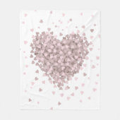 Couverture Polaire Jolis cœurs flottants Saint-Valentin (Devant)