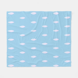 Couverture Polaire Jolis nuages pastel sur fond bleu ciel clair