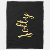 Couverture Polaire JOLLY Elegant Modern Script Texte noir Arrière - p (Devant)