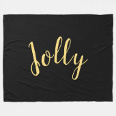 Couverture Polaire JOLLY Elegant Modern Script Texte noir Arrière - p (Devant (Horizontal))