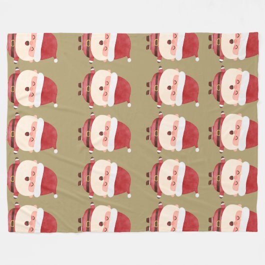 Couverture Polaire Jolly Père Noël Motif (Devant (Horizontal))