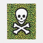 Couverture Polaire Jolly roger Empreinte de léopard Edgy Green inspir (Devant)