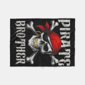 Couverture Polaire Jolly roger Frère Pirate Drapeau Et Crossbon Crâne (Devant (Horizontal))